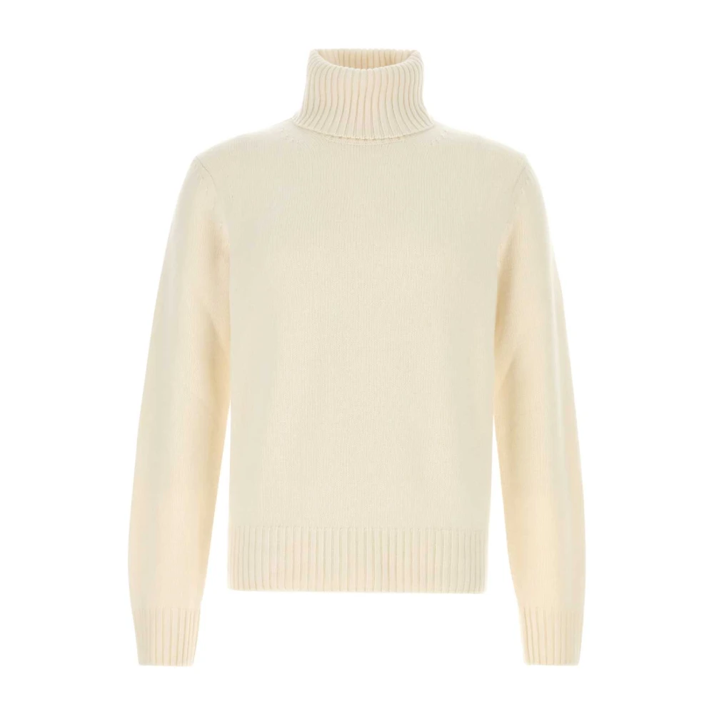 Tom Ford Men's Beige Cashmere Knitwear,, Ivory Cashmere Jumper Knitwear Medium