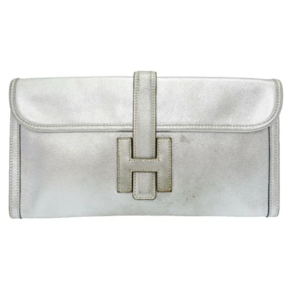 Hermès Vintage Pre-owned Fabric clutches White Dames