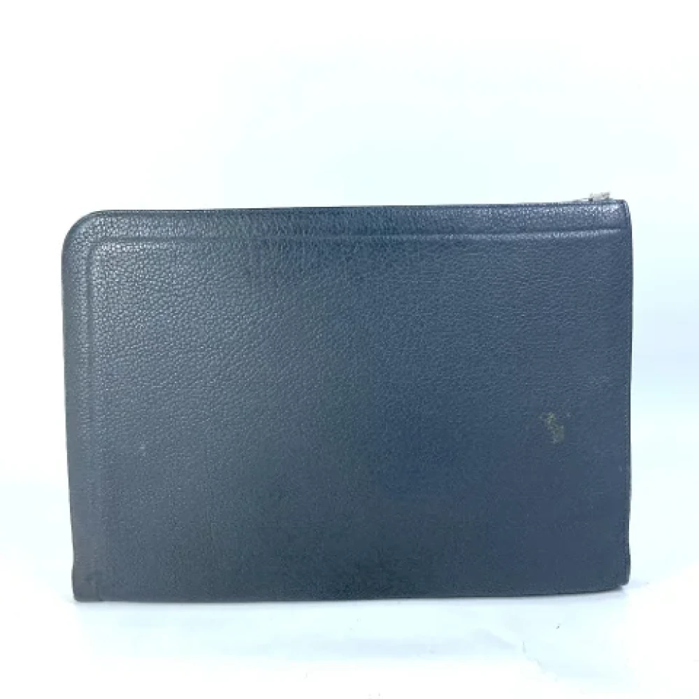 Hermès Vintage Pre-owned Leather clutches Gray Heren
