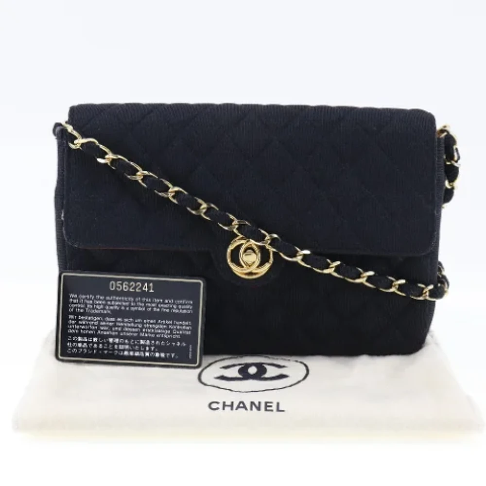 Chanel Vintage Pre-owned Cotton chanel-bags Black Dames