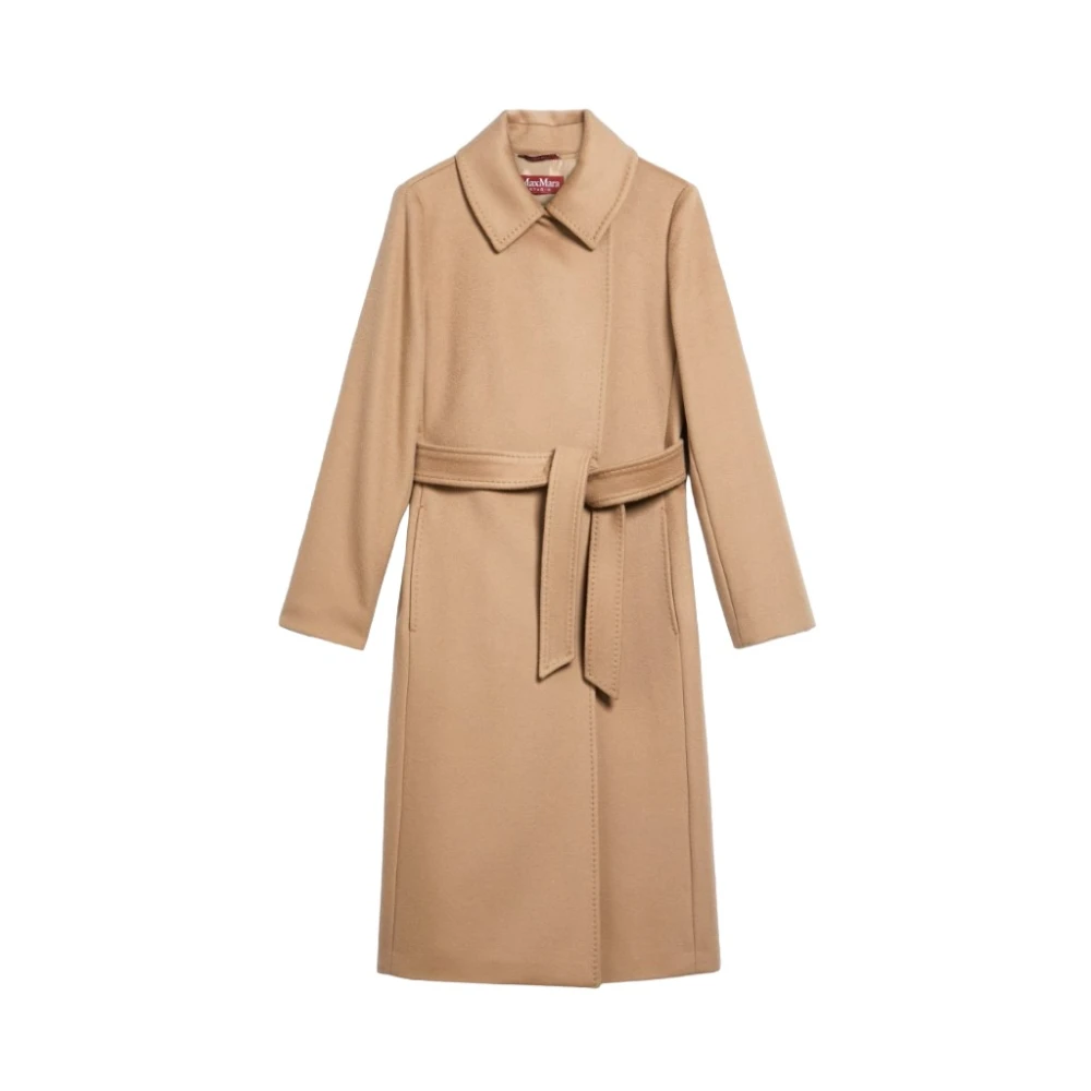 Max Mara Studio Kameel Jassen Regular Fit Brown Dames