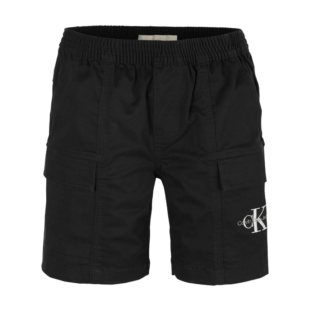 Calvin Klein Jeans Boys Black Shorts, 14 Y, Bermuda Shorts