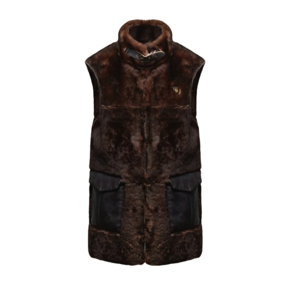 Aeronautica Militare Donna Marrone Gilet Lungo