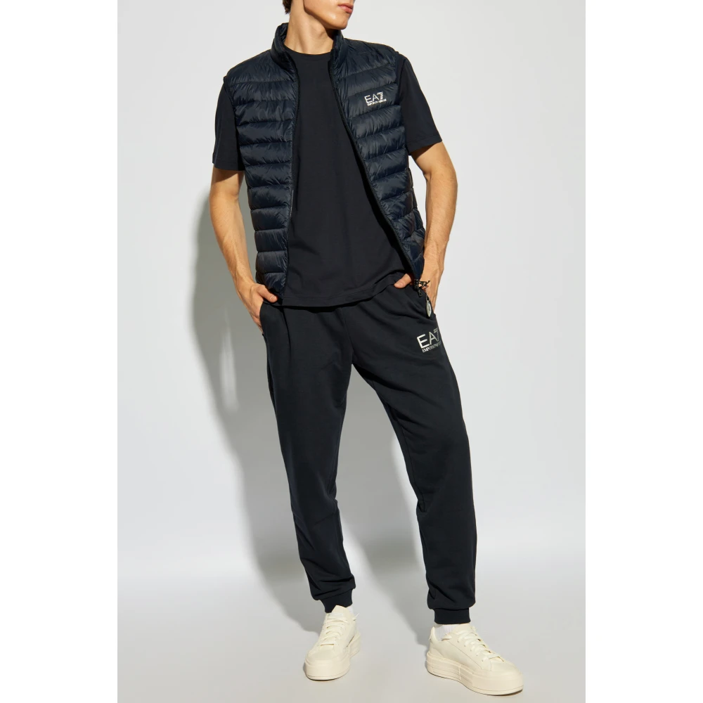 Emporio Armani EA7 T-shirt met logo Blue Heren