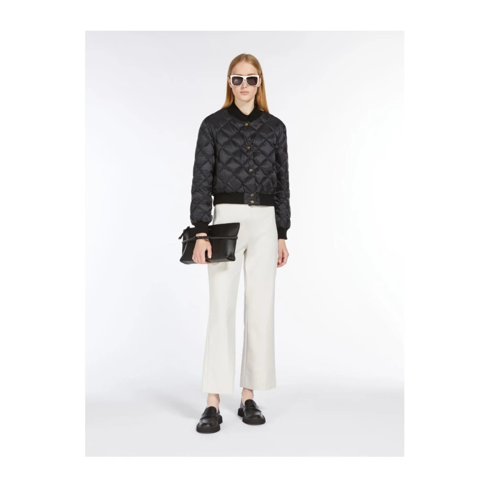 Max Mara Nylon Puffer en Parka Jassen Black Dames