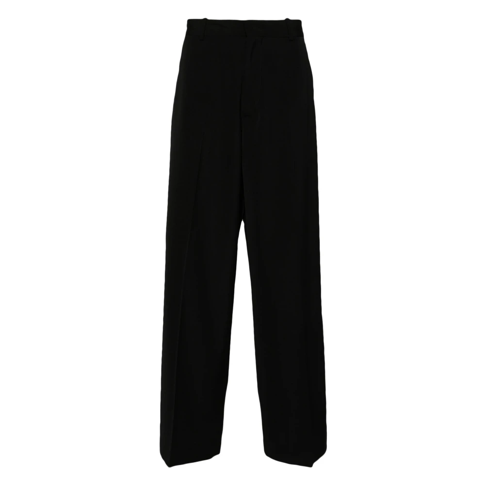 Acne Studios Zwarte op maat gemaakte broek met riemlussen Black Heren