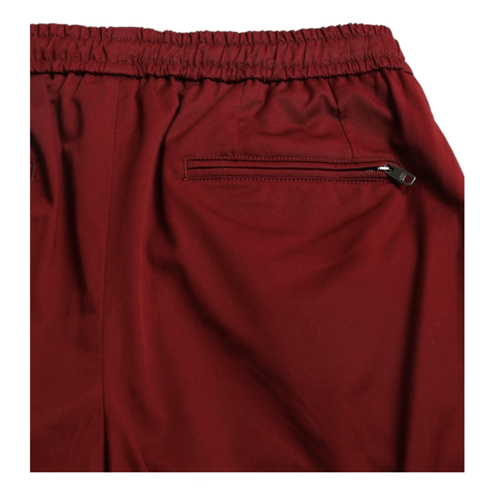 Dolce & Gabbana Luxe Katoenen Stretch Jogger Broek Red Heren