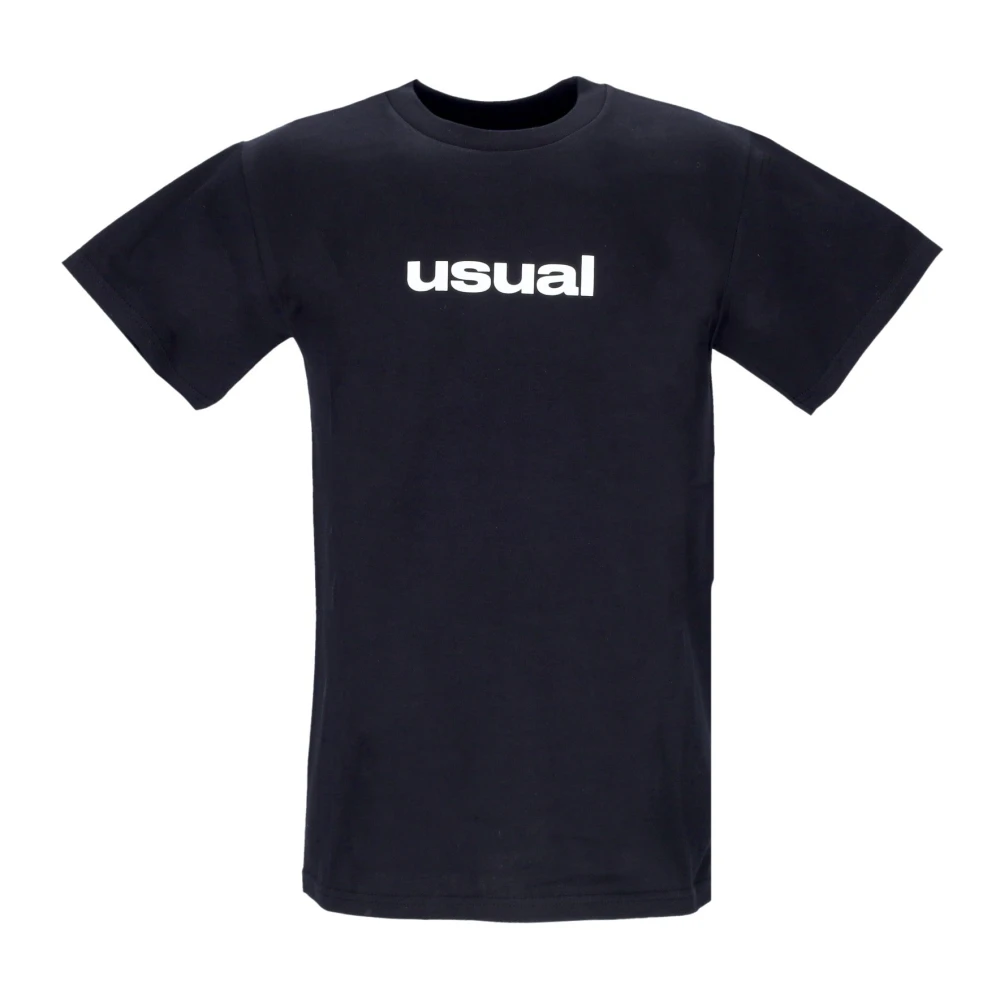 Usual Worldwide Locals Tee Zwart T-shirt Black Heren