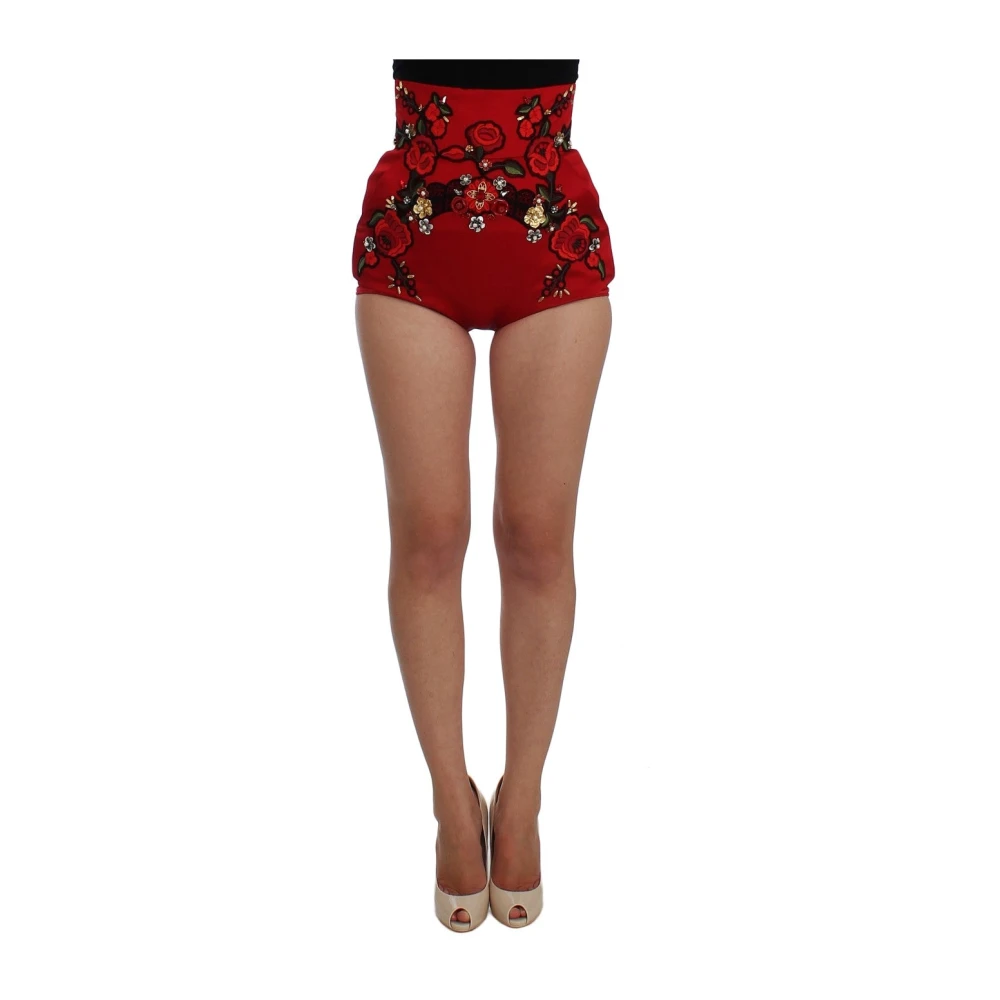 Dolce & Gabbana Women's Enchanted Sicily Crystal-Embellished Silk Shorts