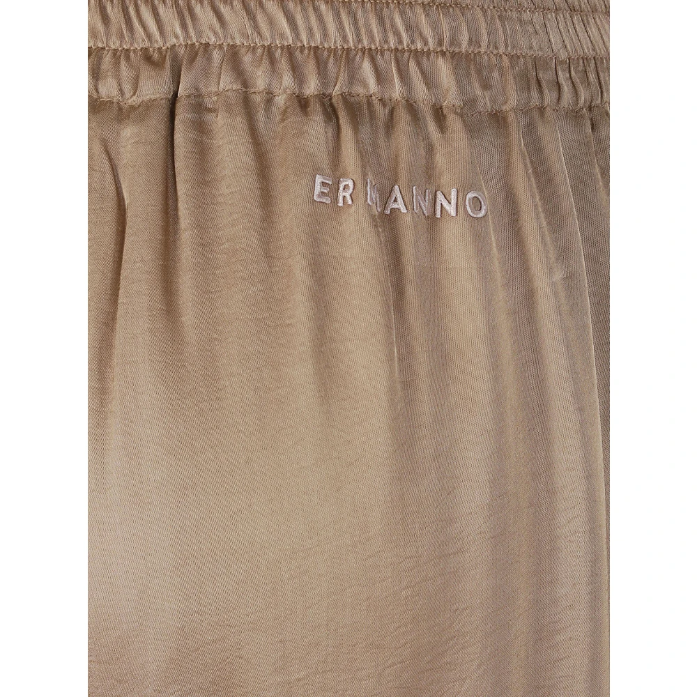 Ermanno Scervino Beige Viscose Broek Made in Italy Beige Dames