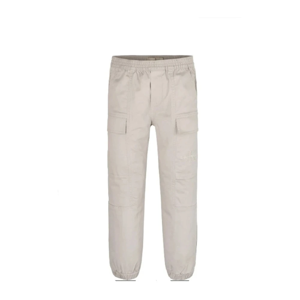 Calvin Klein Jeans Boys Beige Trousers, 10 Y, Cargo Trousers