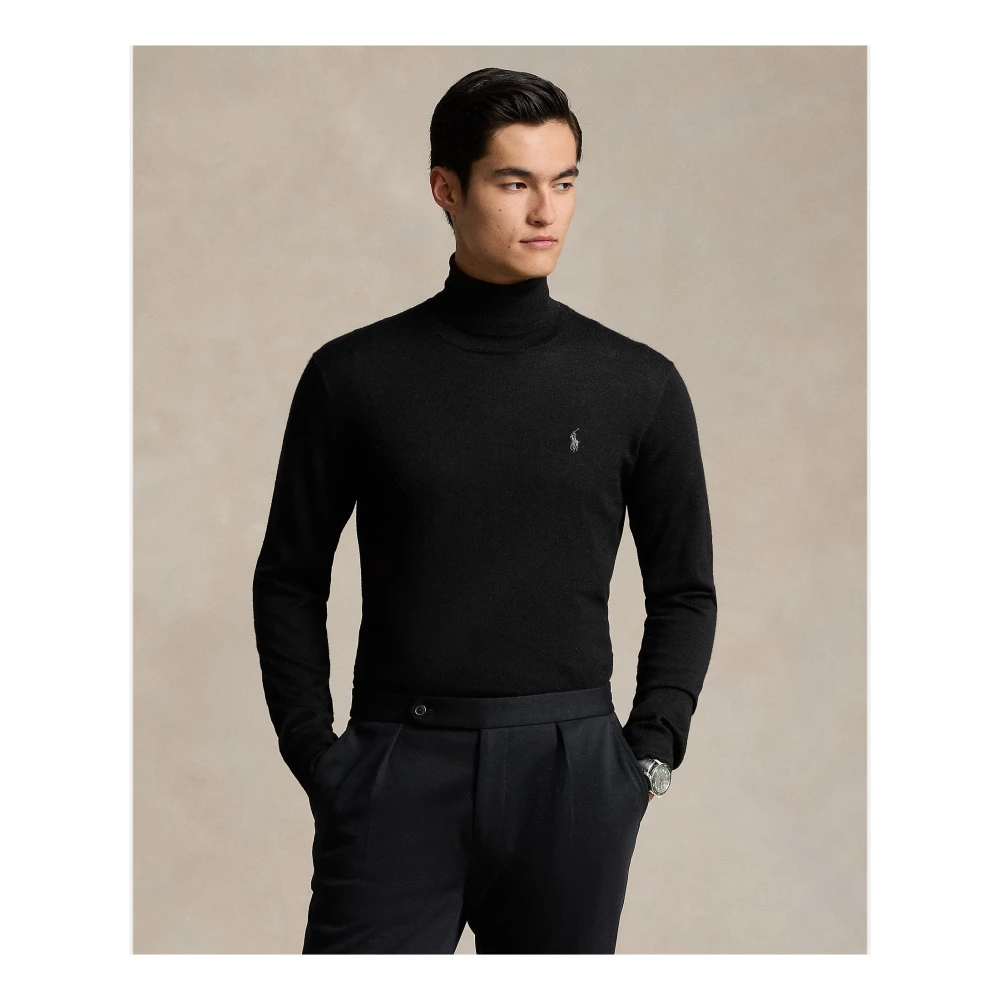 Ralph Lauren Roll Neck Turtleneck Black Heren