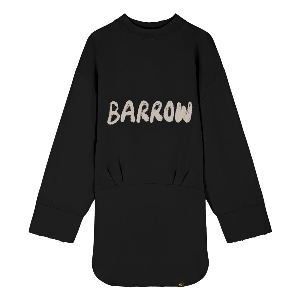 Barrow Gedrukte sweatshirtjurk Black Dames
