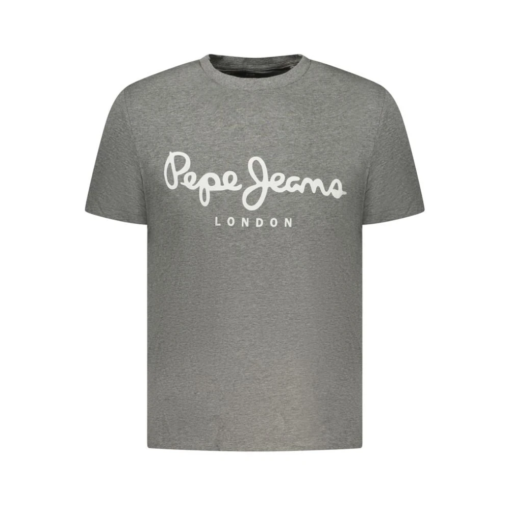Pepe Jeans , T-Shirts, Male, Gray, M, Grigio Cotton T-Shirt