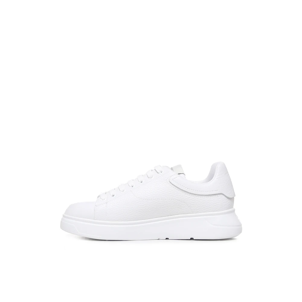 Emporio Armani Witte Logo Sneakers White Heren