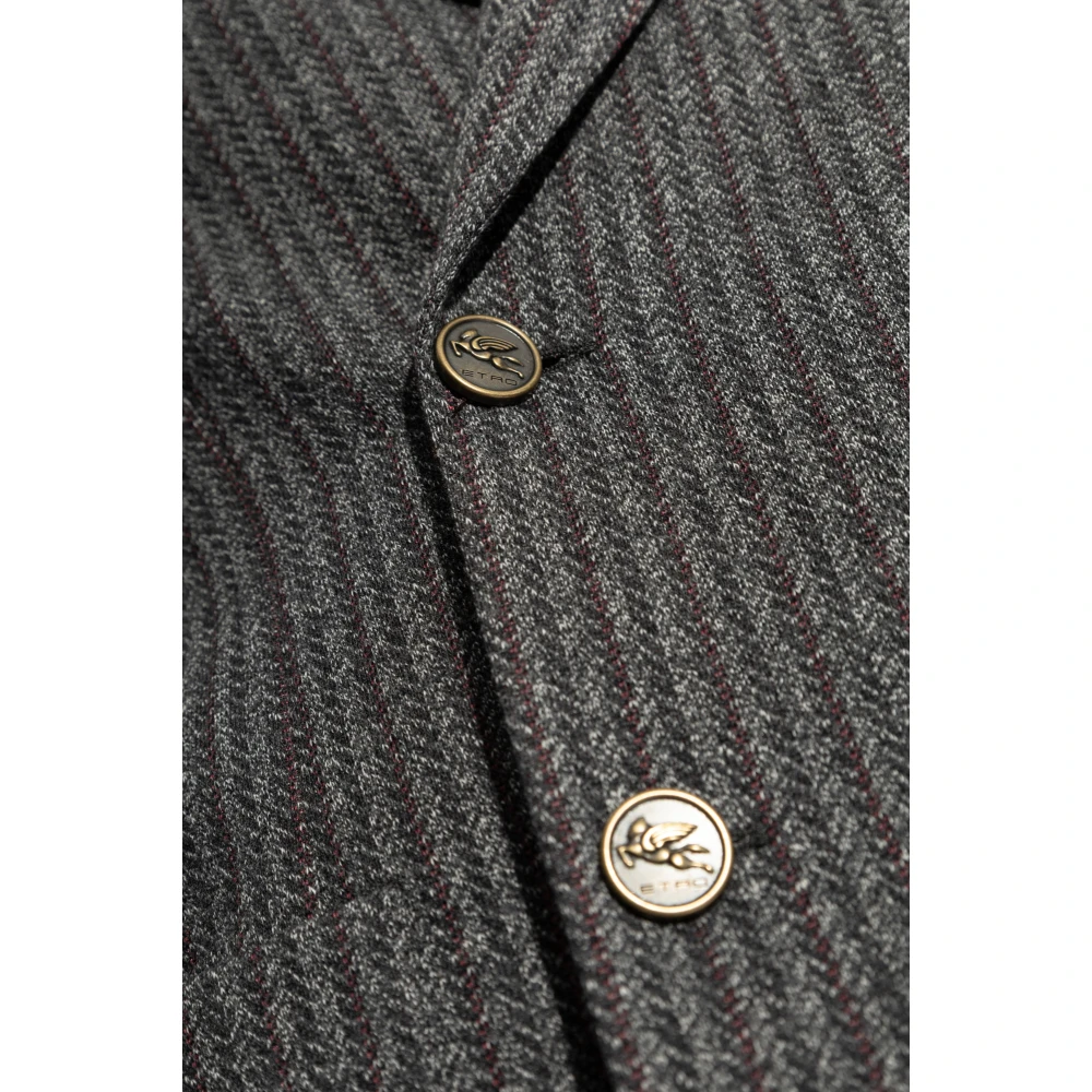 ETRO Wollen jas Gray Heren