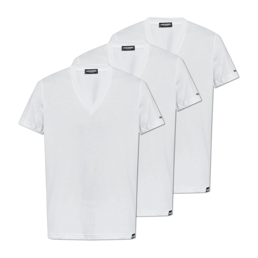 Dsquared2 Driepack t-shirts uit de 'Underwear' collectie White Heren