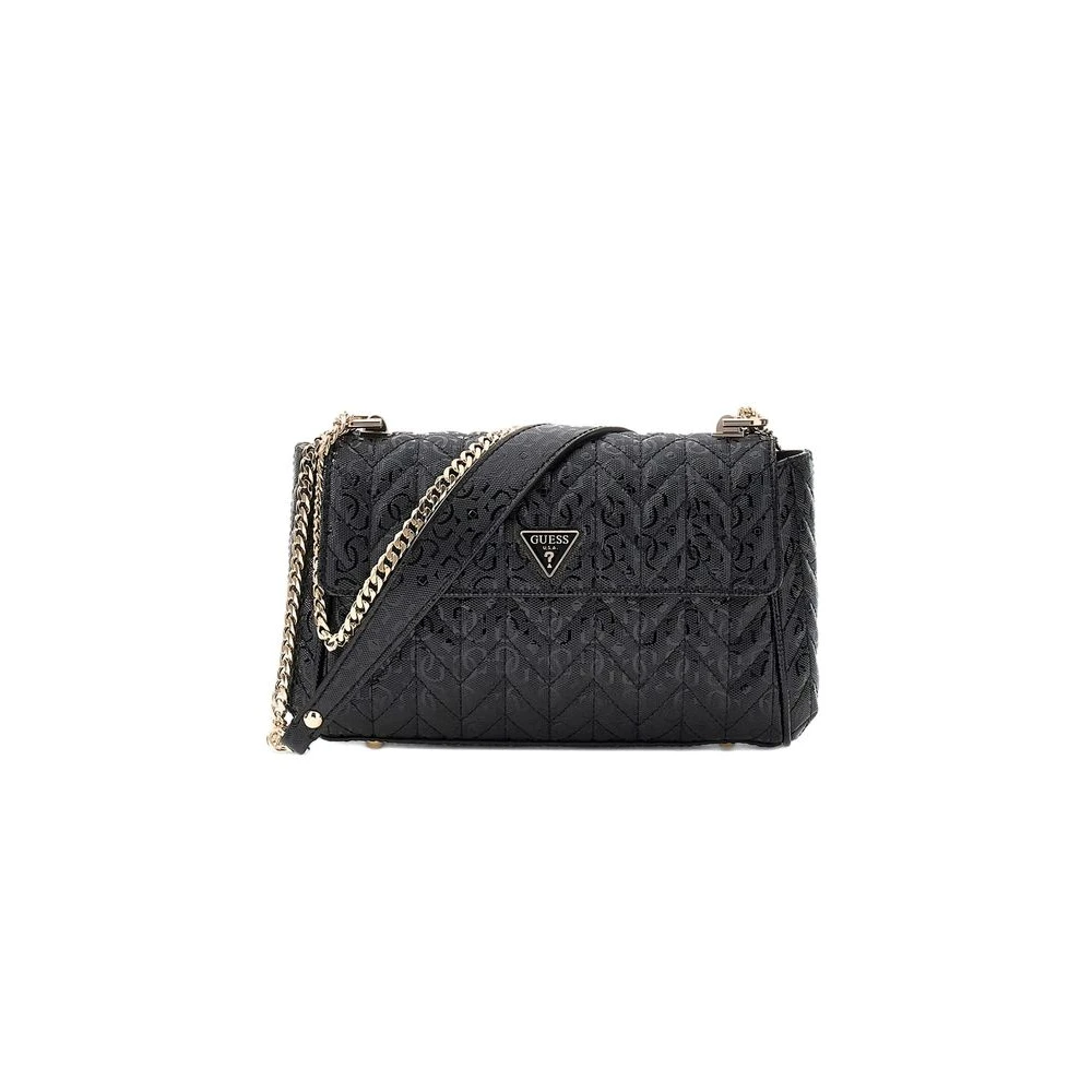 Guess Black Shoulder Bags, Female, One Size, Stacey Convertible Xbody Flap