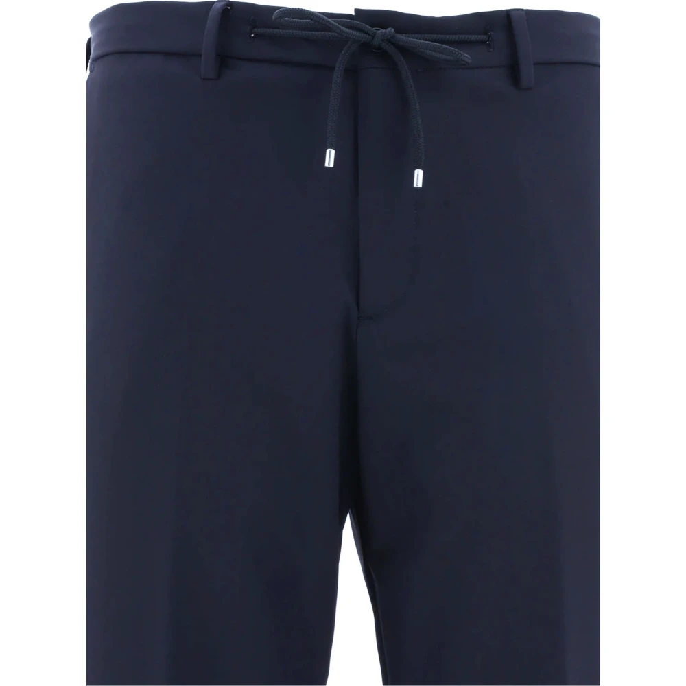 Briglia Blauwe Wol Trekkoord Broek Blue Heren