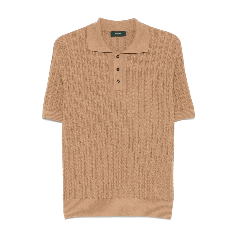Zanone Beige T-shirts en Polos Beige Heren