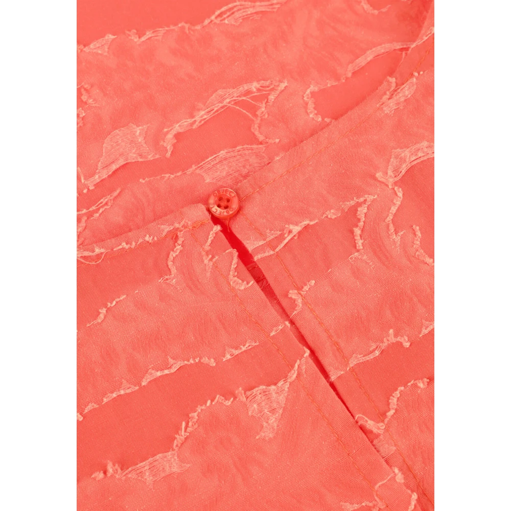 Object Oranje Midi Jurk met 3 4 Mouwen Orange Dames