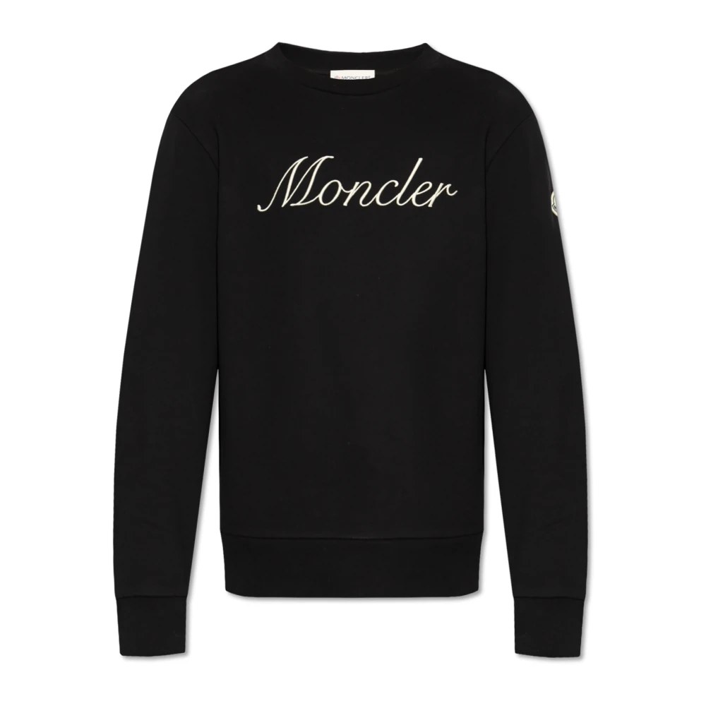 Moncler Sweatshirt met logo Black Heren