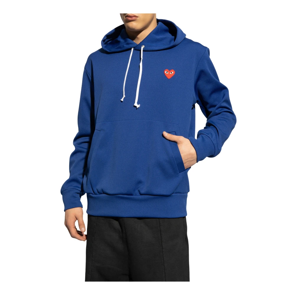 Comme des Garçons Play Logo hoodie Blue Heren