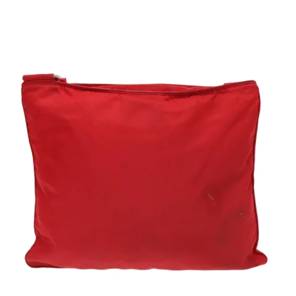 Prada Vintage Pre-owned Nylon prada-bags Red Dames