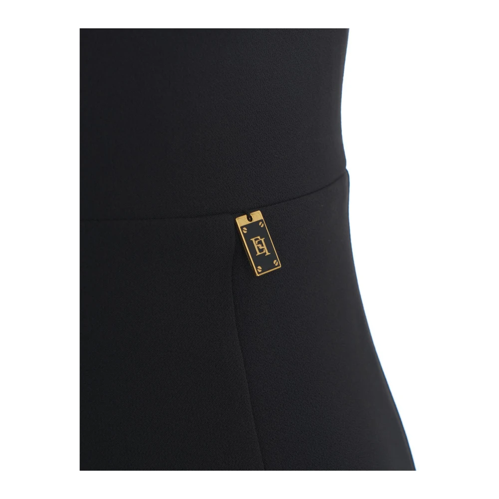 Elisabetta Franchi Zwarte Jurk voor Vrouwen Black Dames