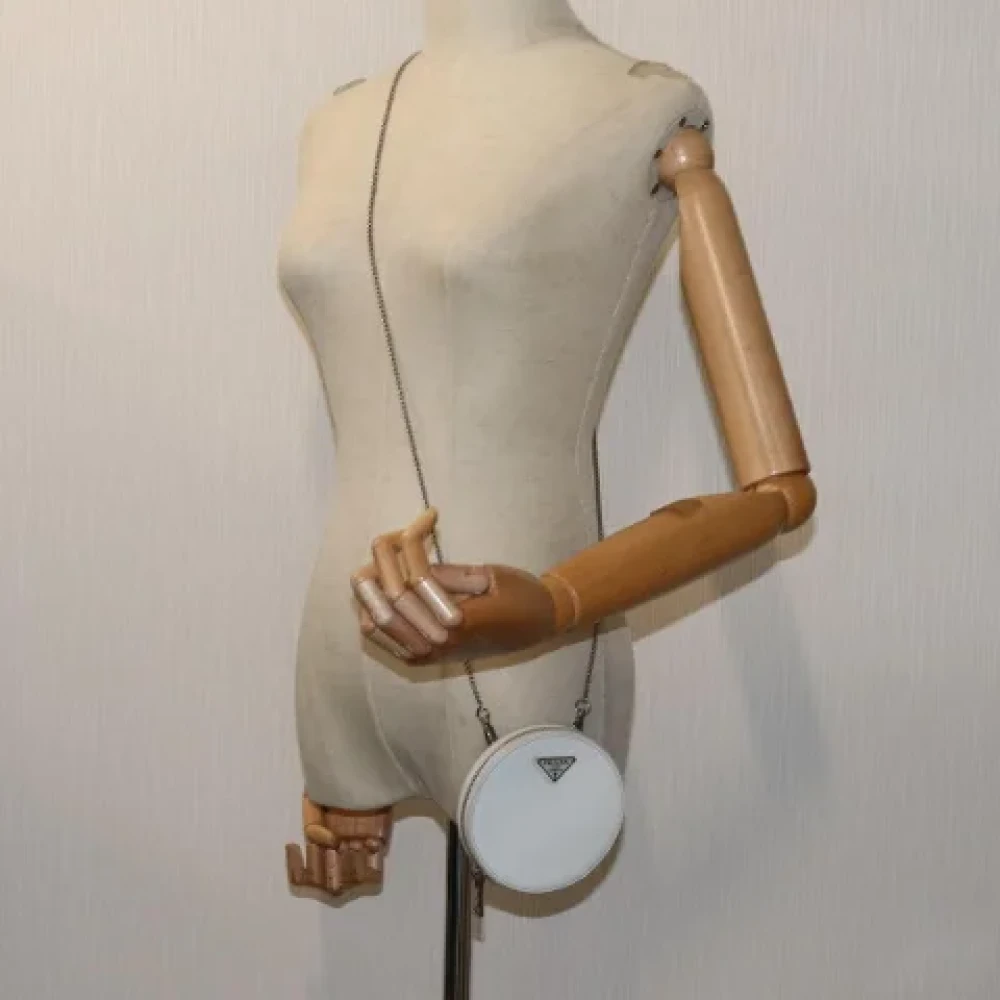 Prada Vintage Pre-owned Leather prada-bags White Dames