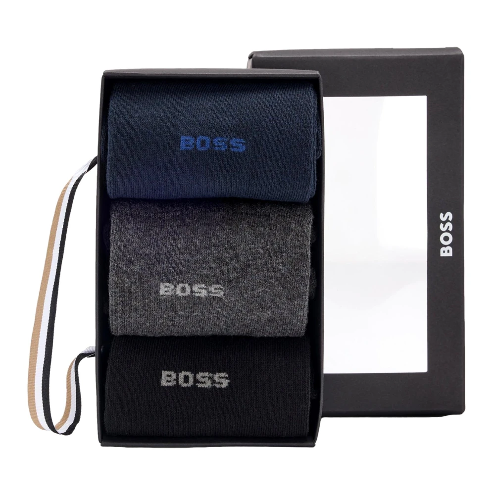 Hugo Boss 3-pack herensokkenset geschenkdoos Multicolor Heren