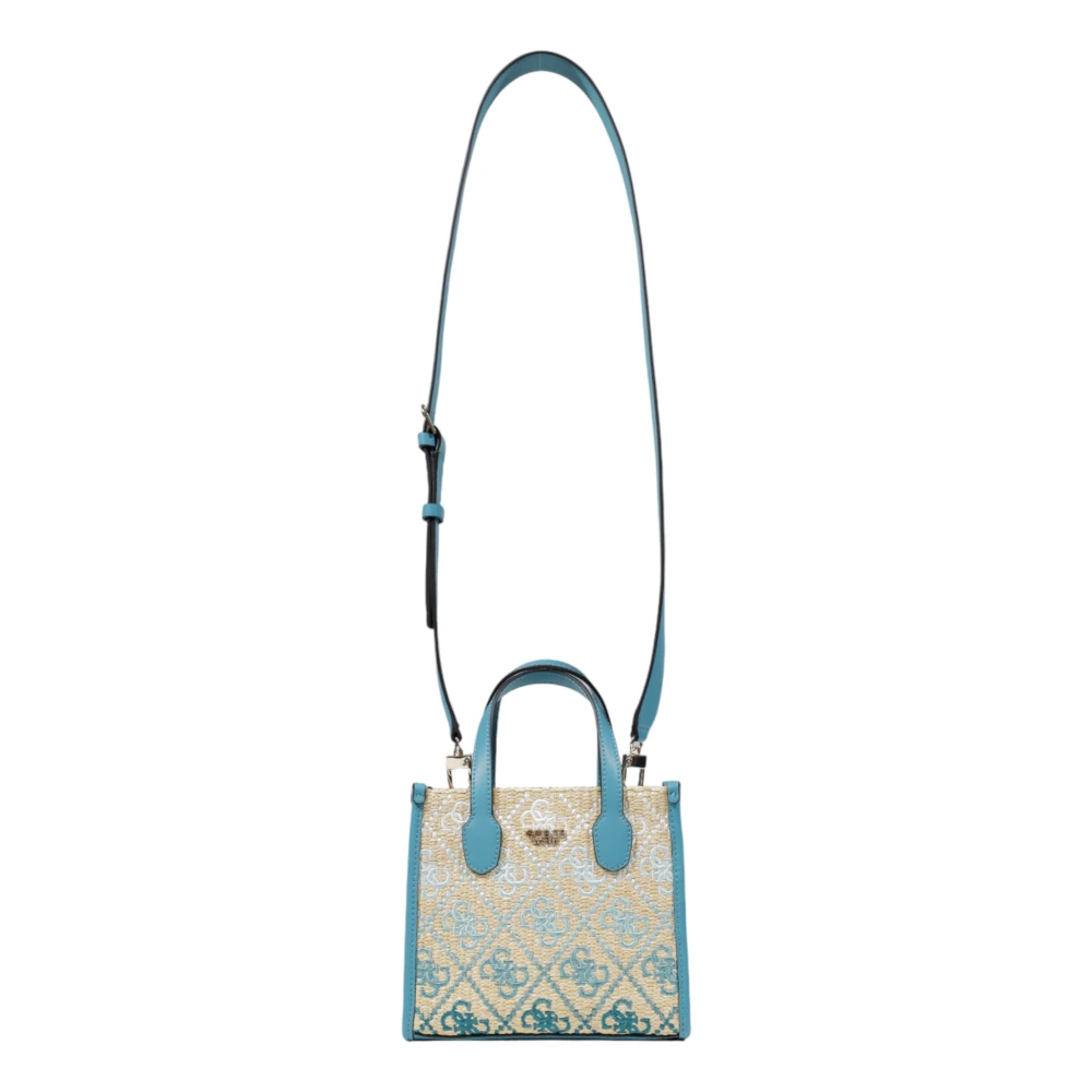Guess Mini 2 Compartiment Tote Tas Blue Dames
