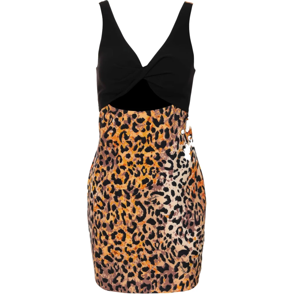 Just Cavalli Women's Multicolor Cady Leopard-Print Mini Dress - Short Dresses - M - Dresses
