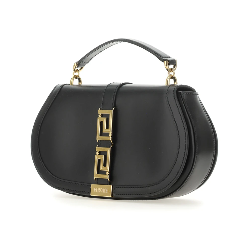 Versace Kalfsleren Handtas Black Dames