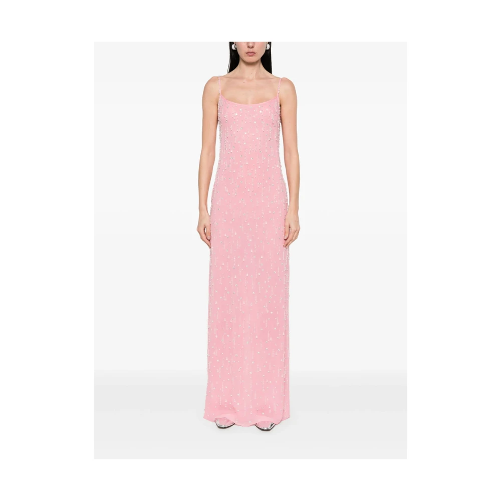 Blumarine Flamingo Roze Pailletten Jurk Pink Dames