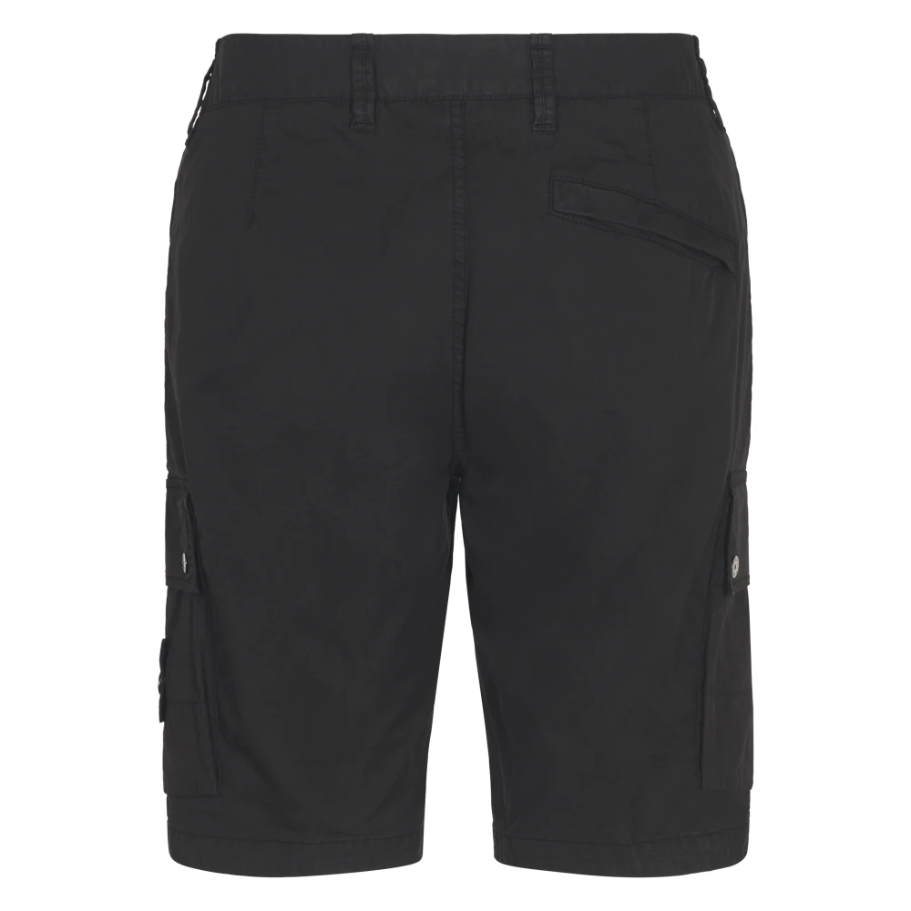 Stone Island Zwarte Shorts voor Mannen Black Heren