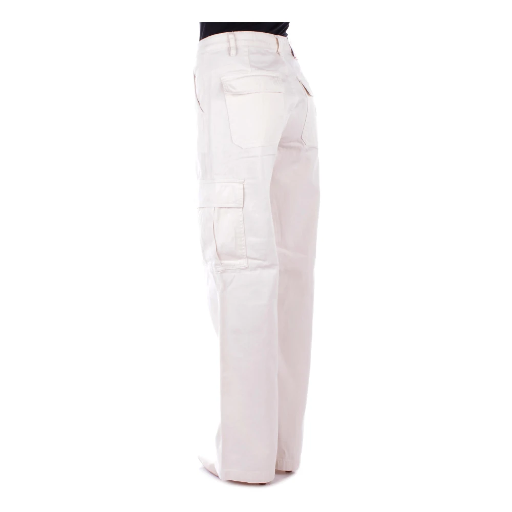 Guess Witte broek met logo White Dames