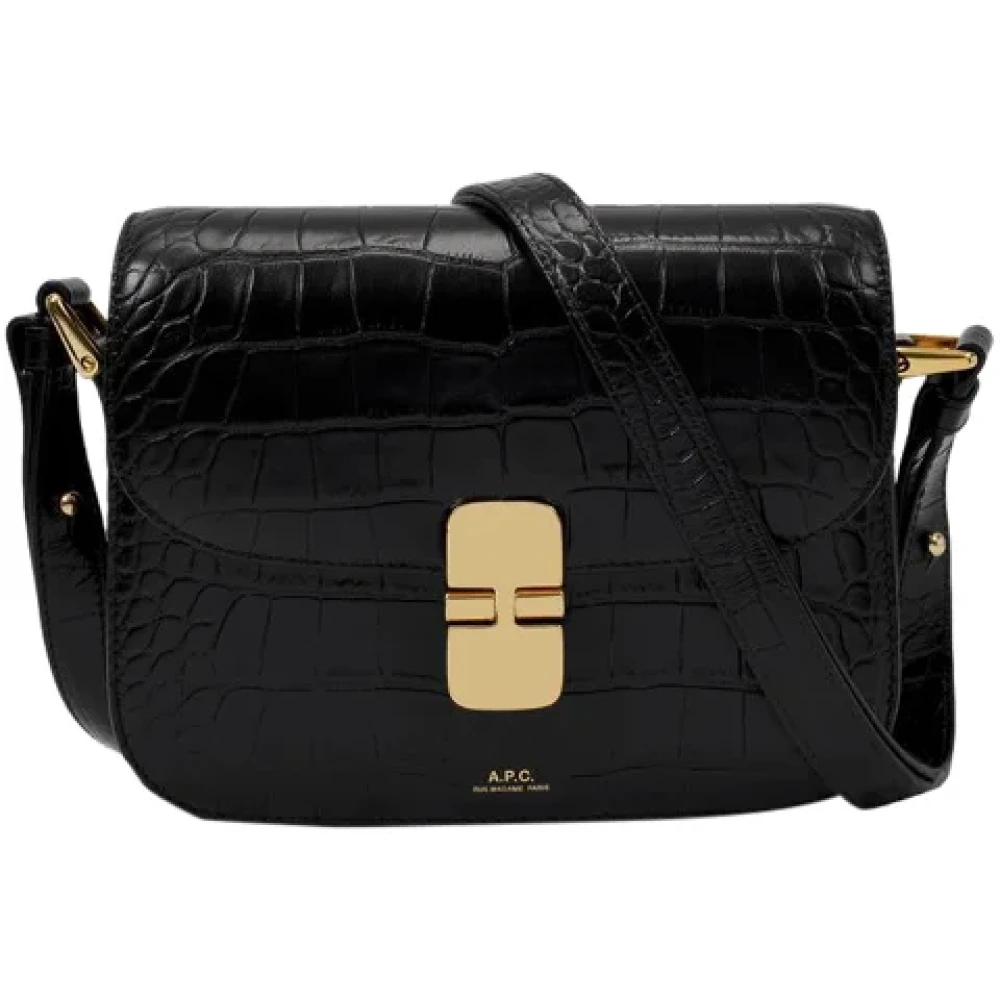 A.p.c. Leather shoulder-bags Black Dames