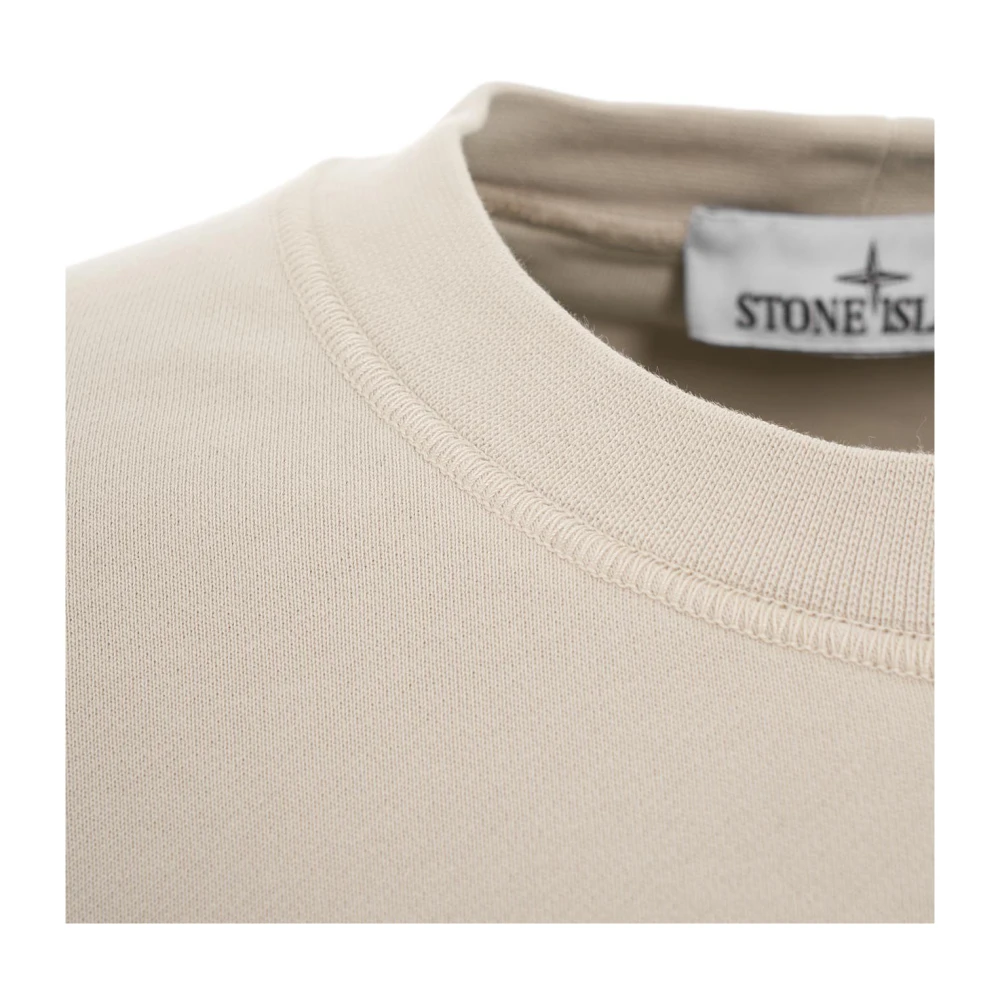 Stone Island Veelzijdige Sweater met Afneembare Logo Patch Beige Heren