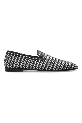 Vävda Läderslippers