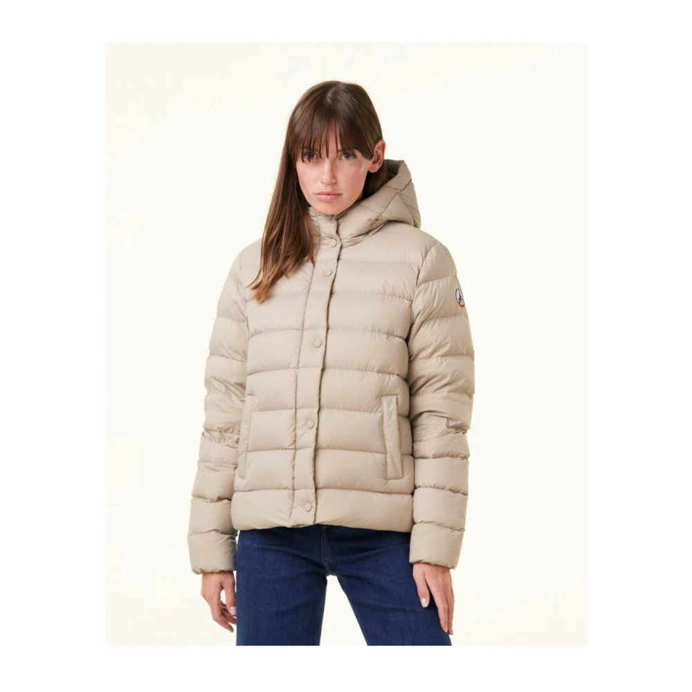 Jott Gewatteerde Jas met Capuchon Beige Tinten Beige Dames