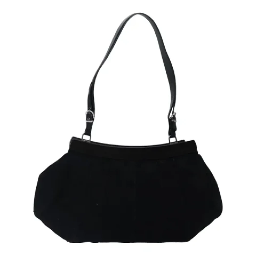 Salvatore Ferragamo Pre-owned Suede shoulder-bags Black Dames