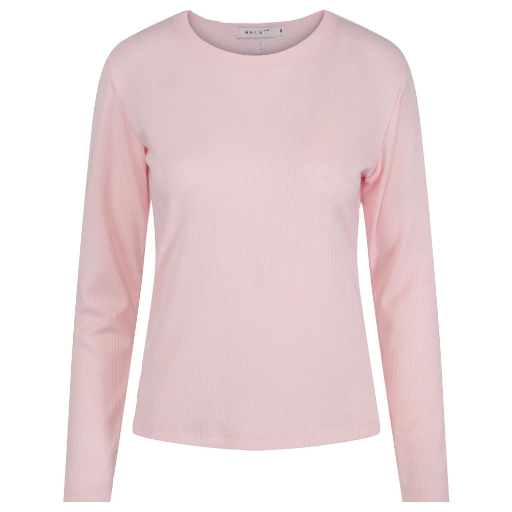 Lys Rosa Ribbet Topp