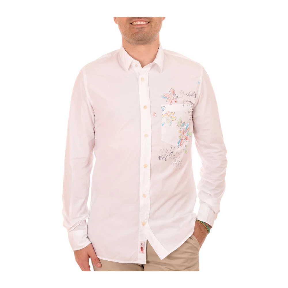 BOB Witte NorHeren Kraag Shirt White Heren