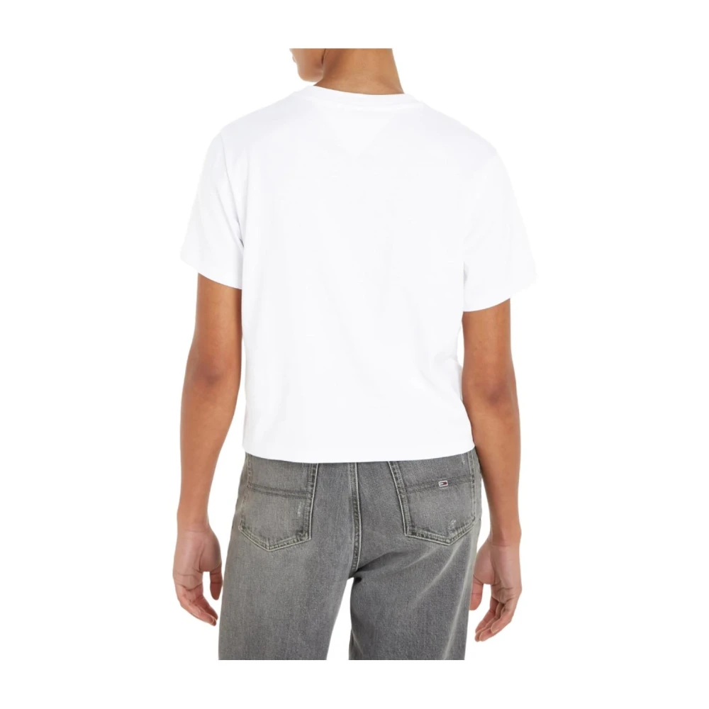 Tommy Hilfiger Witte T-shirt met korte mouwen en Tommy Jeans-print White Dames