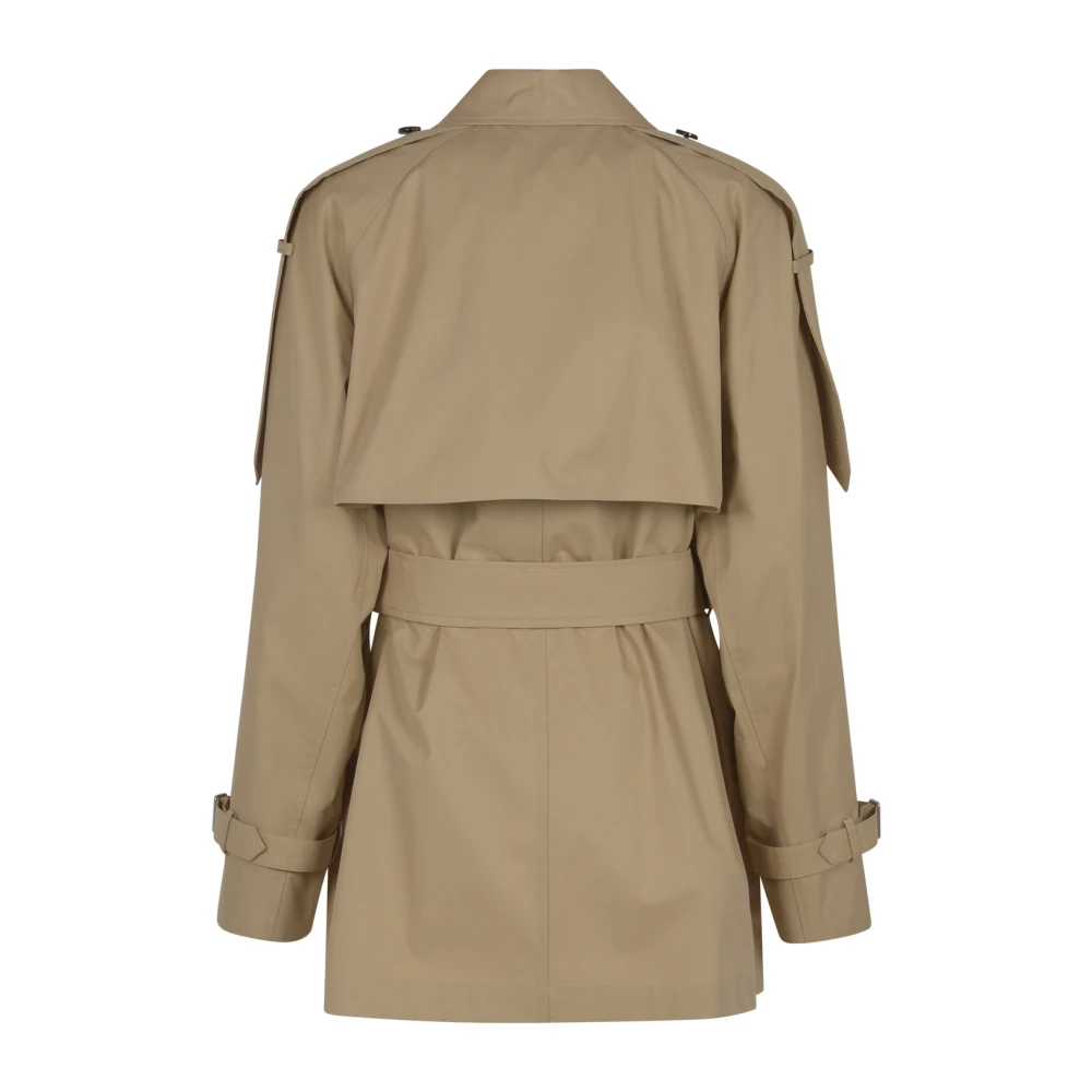 Burberry Regenbestendige Katoenen Trenchcoat Beige Dames