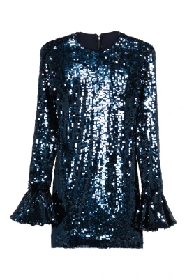 Sequin Mini-klänning med lång ärm