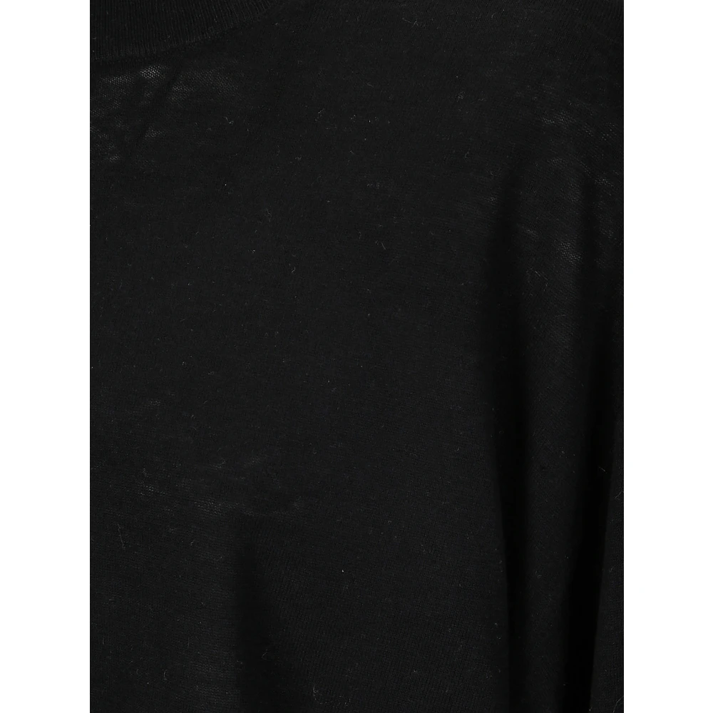 IRO Zijden en wollen crew-neck sweater Black Dames