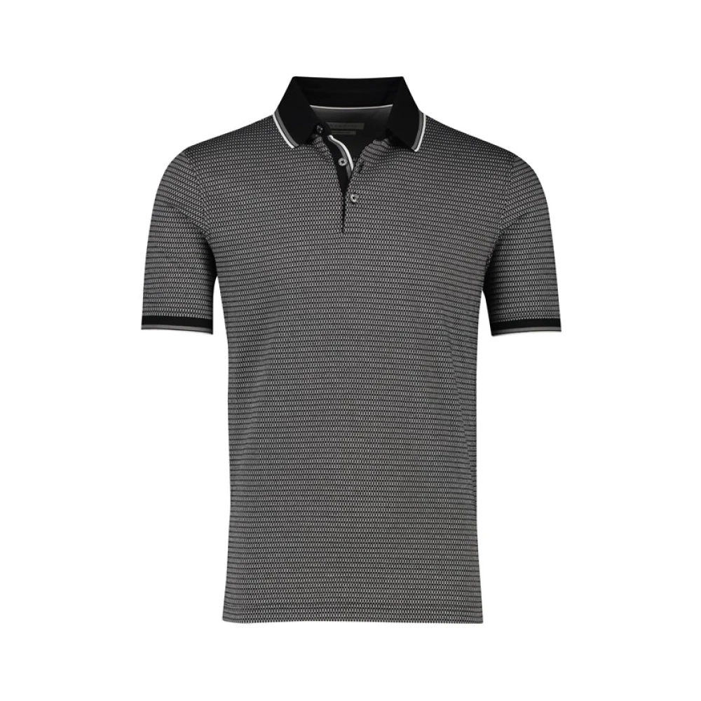 Bugatti Grijze Polo Shirt met Print Gray Heren