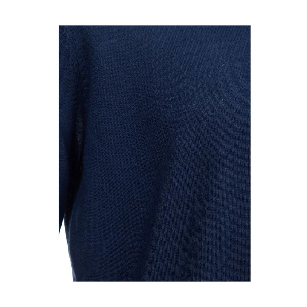 Gran Sasso Elegante Kasjmiertrui in Serene Blauw Blue Heren